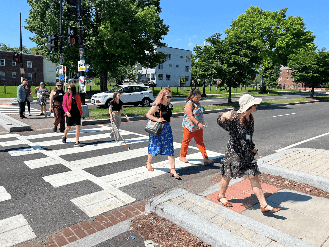 Champions Alumni Convening 2024_Walk Complete Streets Champions join SGA staff on a walk during a convening in Washington, DC