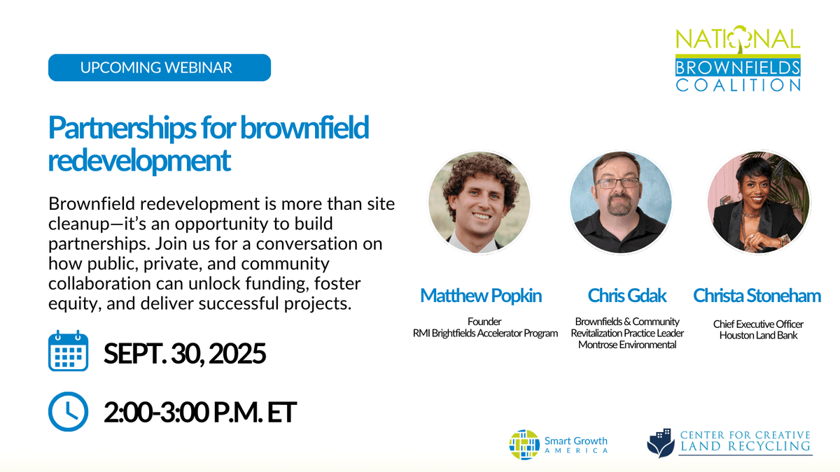 Webinar: Partnerships for brownfields redevelopment