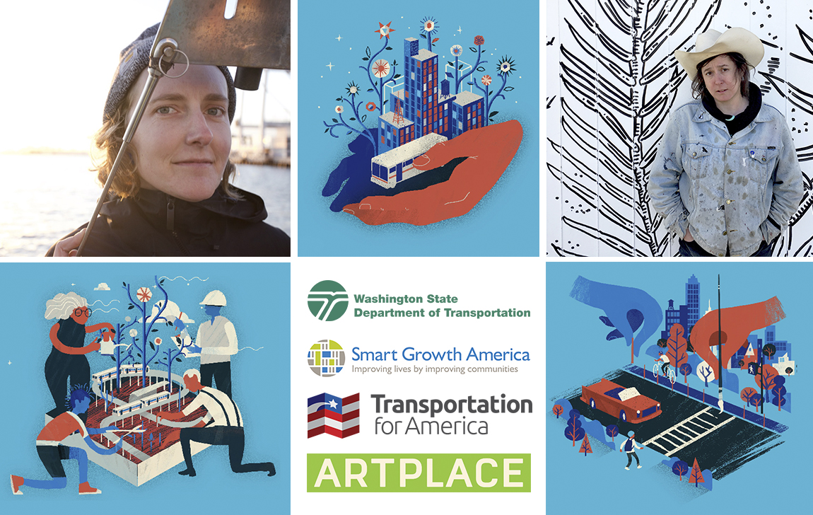  /><br />
<strong>With today’s announcement that Kelly Gregory and Mary Welcome have been selected to serve as artists-in-residence with WSDOT for a year, Washington becomes the first state to embed an artist in a statewide agency.</strong></p>
<p>March 22, 2019 — Artist team Kelly Gregory and Mary Welcome will spend a year working with the Washington State Department of Transportation (WSDOT) as artists-in-residence to bring a creative approach and help develop new ways to achieve agency goals through a first-of-its-kind program created by ArtPlace America and Transportation for America, a program of Smart Growth America.</p>
<p>Recognized as a tool for pioneering innovative and creative solutions, artist-in-residence programs have been piloted across the nation in municipal governmental agencies, but WSDOT will be the first statewide agency to pilot such a program at the state level. These two artists will help find creative ways to advance WSDOT’s <a href=