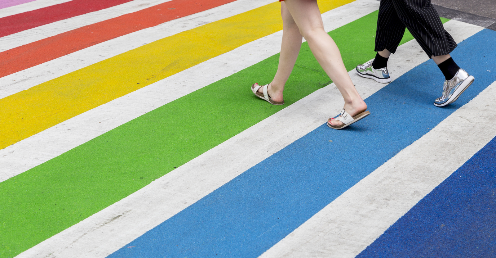  /><br />
<strong>Ames, Iowa made national headlines this fall for painting rainbow crosswalks and then ignoring a request from USDOT to remove them. The incident highlights one way outdated federal guidelines prevent communities from making their streets safer and more pleasant with art and culture. But there are other ways for communities to add some color to streets while improving safety without running afoul of the feds.</strong></p>
<p>Rainbows, dragons, fleurs-de-lis, zodiac signs, swans, geometric shapes: these are just some of the myriad designs that have made an appearance in crosswalks around the country over the past few years. While many of these designs can still be seen on the streets today, some of them have been removed—and countless others were never even painted in the first place—at the insistence of the U.S. Department of Transportation.</p>
<p>In letters to various cities that have implemented such designs, USDOT <a href=