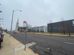 A street view of Grand Blvd. 